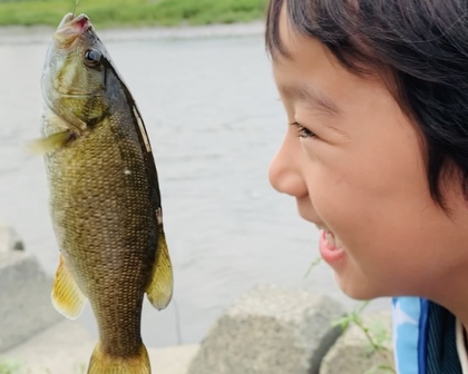 釣り　スモールマウスバス　多摩川